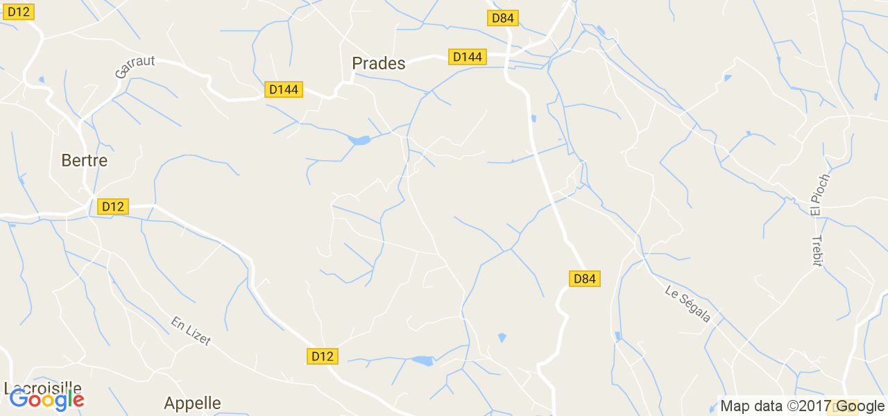 map de la ville de Prades