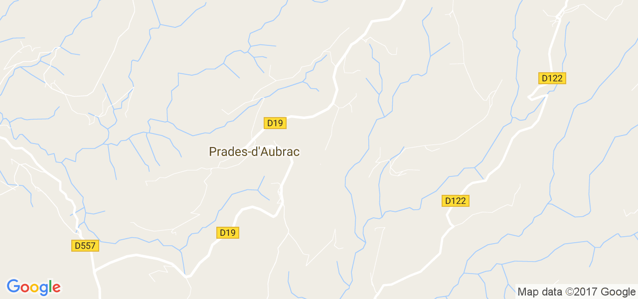 map de la ville de Prades-d'Aubrac