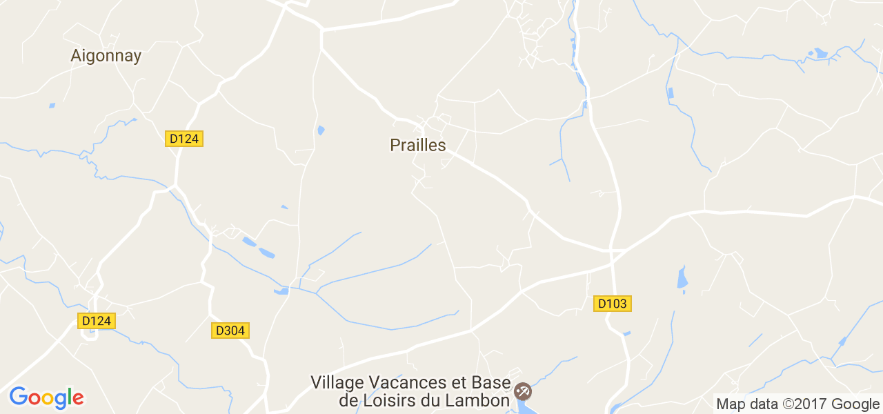 map de la ville de Prailles