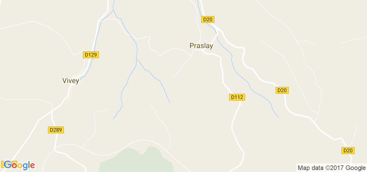 map de la ville de Praslay