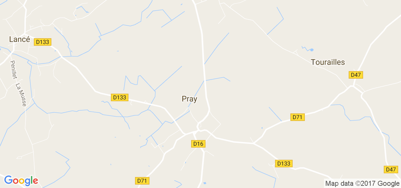 map de la ville de Pray