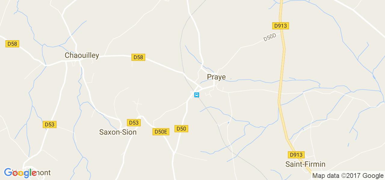 map de la ville de Praye