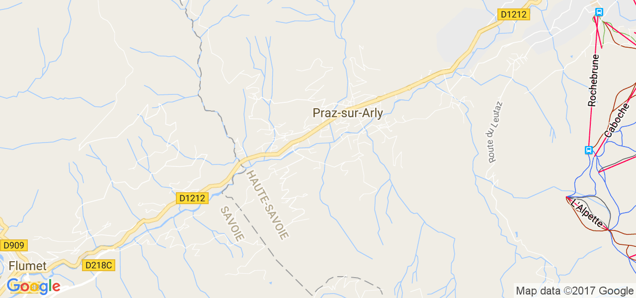 map de la ville de Praz-sur-Arly