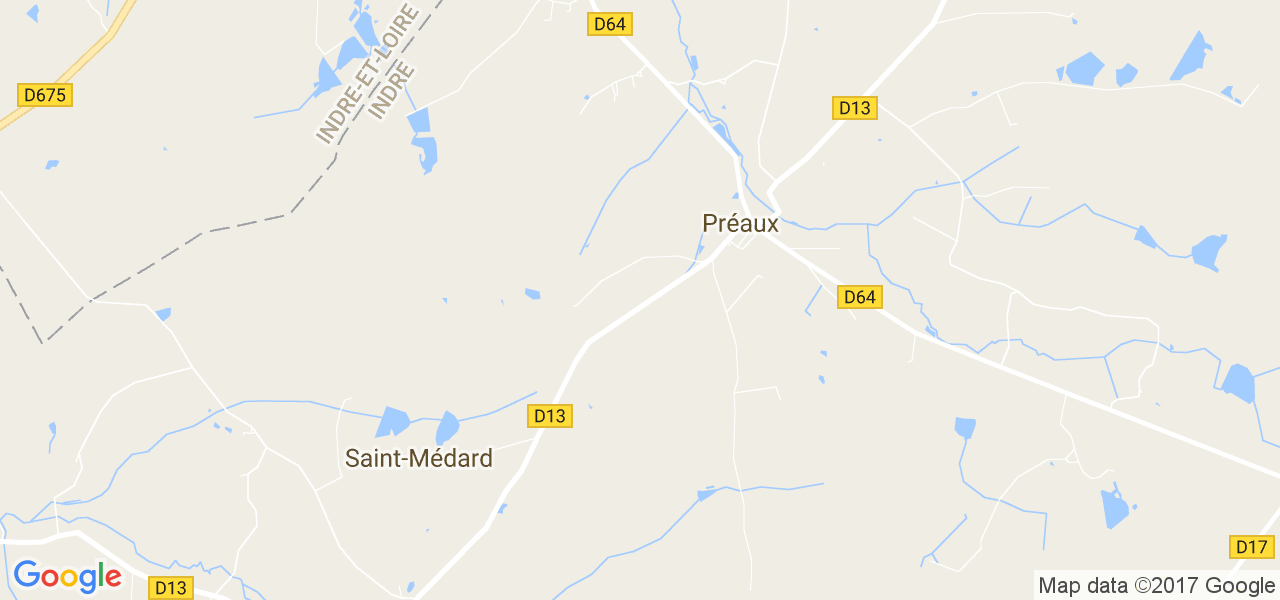 map de la ville de Préaux