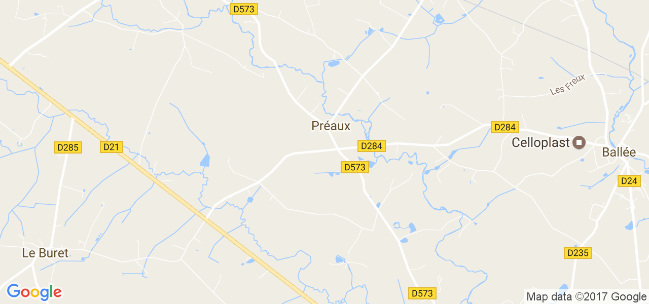 map de la ville de Préaux