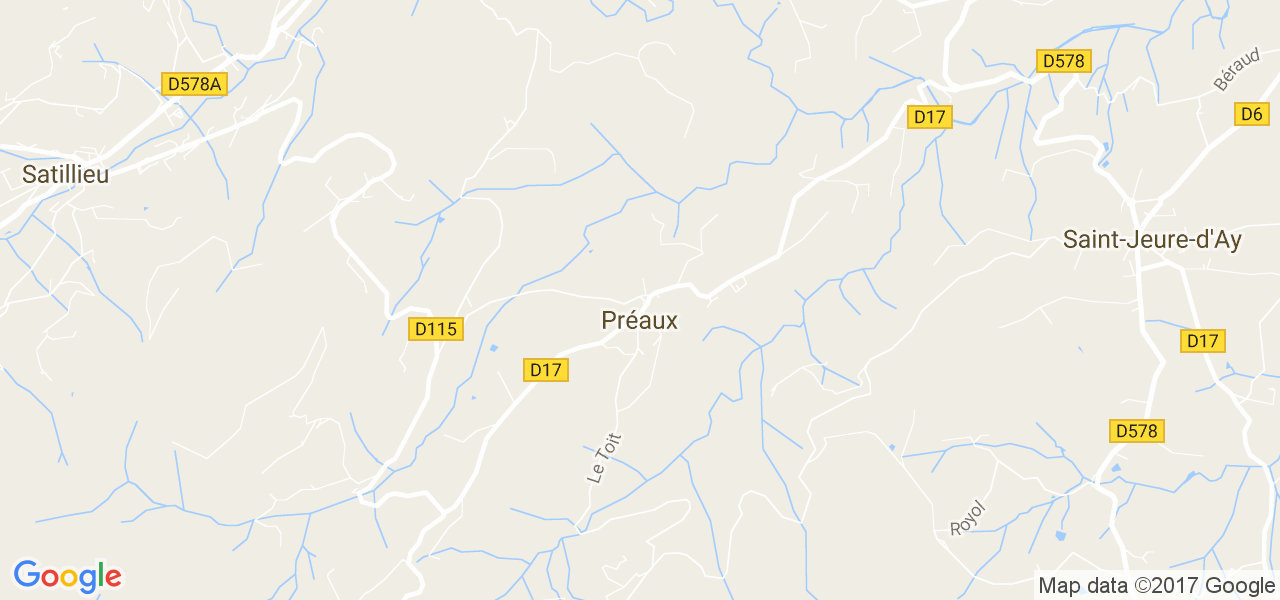 map de la ville de Préaux