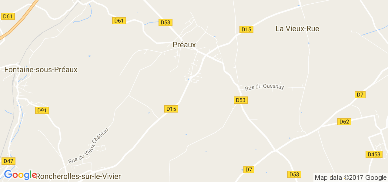 map de la ville de Préaux