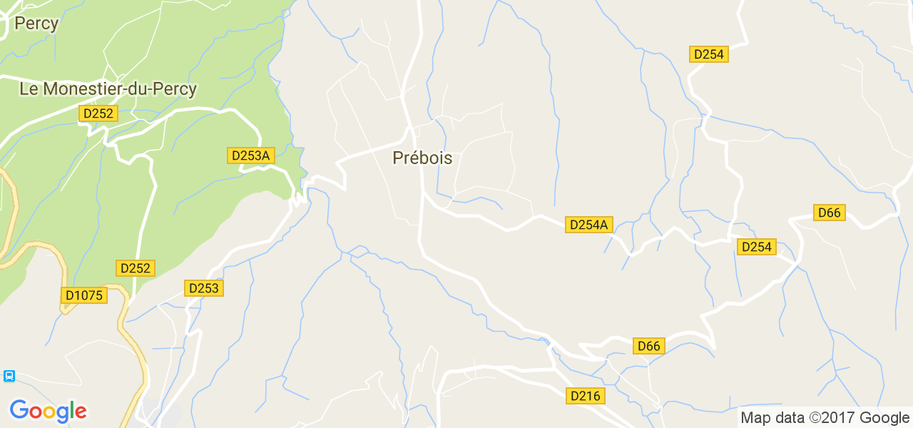 map de la ville de Prébois