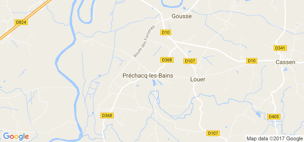 map de la ville de Préchacq-les-Bains