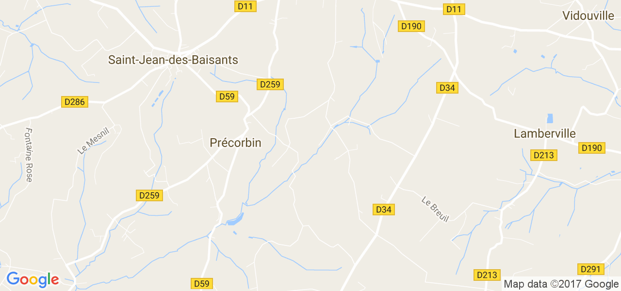 map de la ville de Précorbin