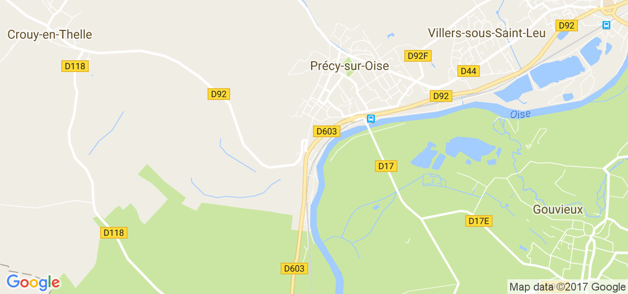 map de la ville de Précy-sur-Oise