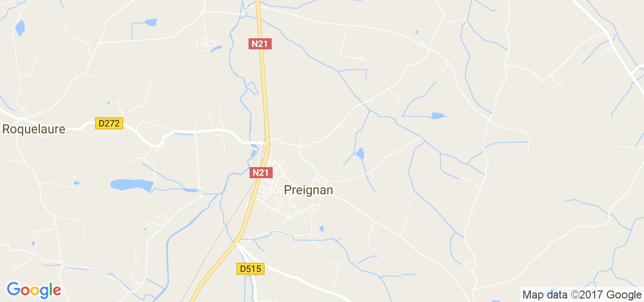 map de la ville de Preignan