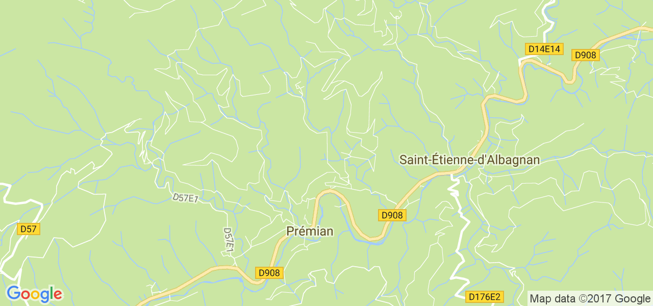 map de la ville de Prémian