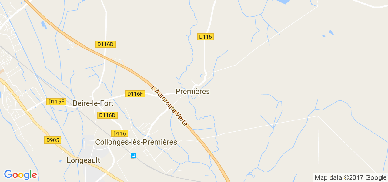 map de la ville de Premières