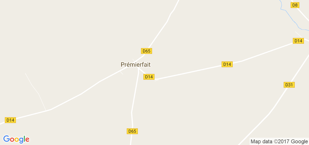 map de la ville de Prémierfait