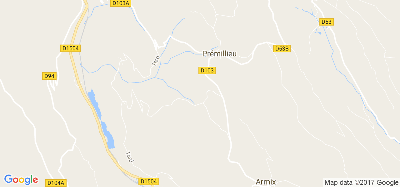 map de la ville de Prémillieu