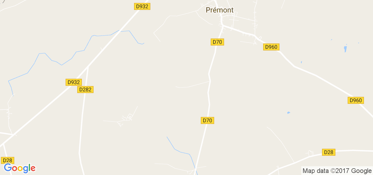 map de la ville de Prémont