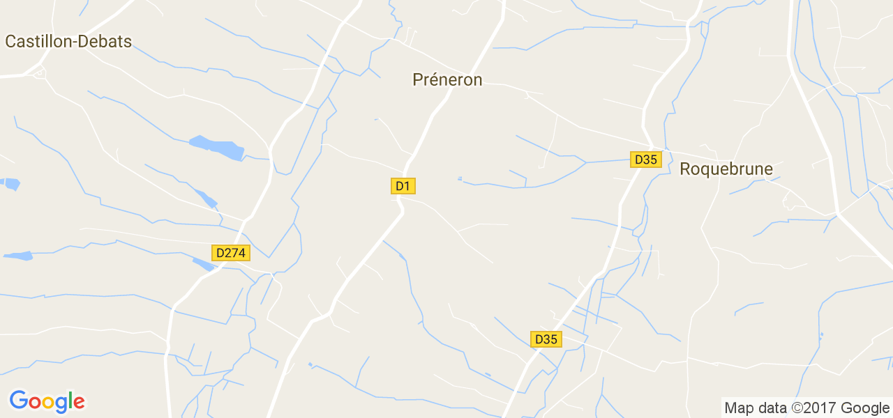 map de la ville de Préneron