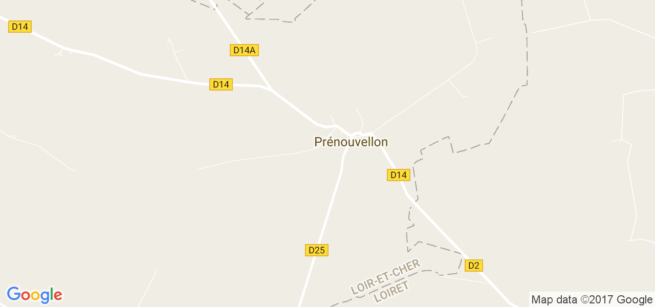 map de la ville de Prénouvellon