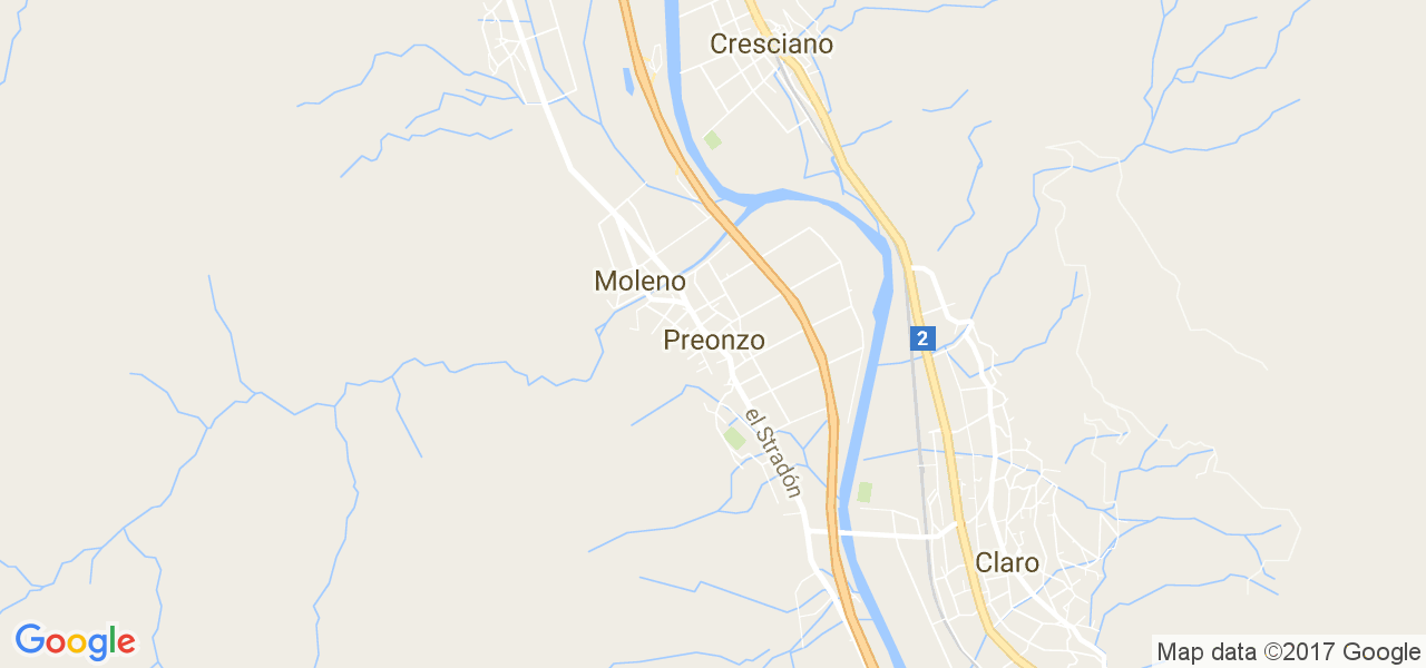 map de la ville de Preonzo