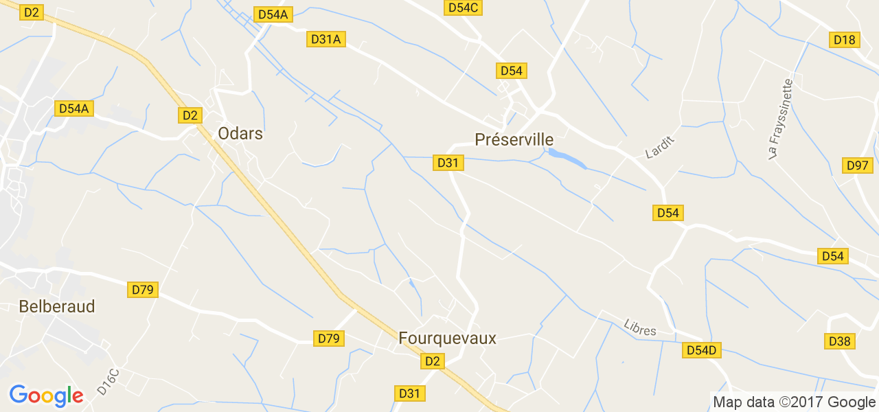 map de la ville de Préserville