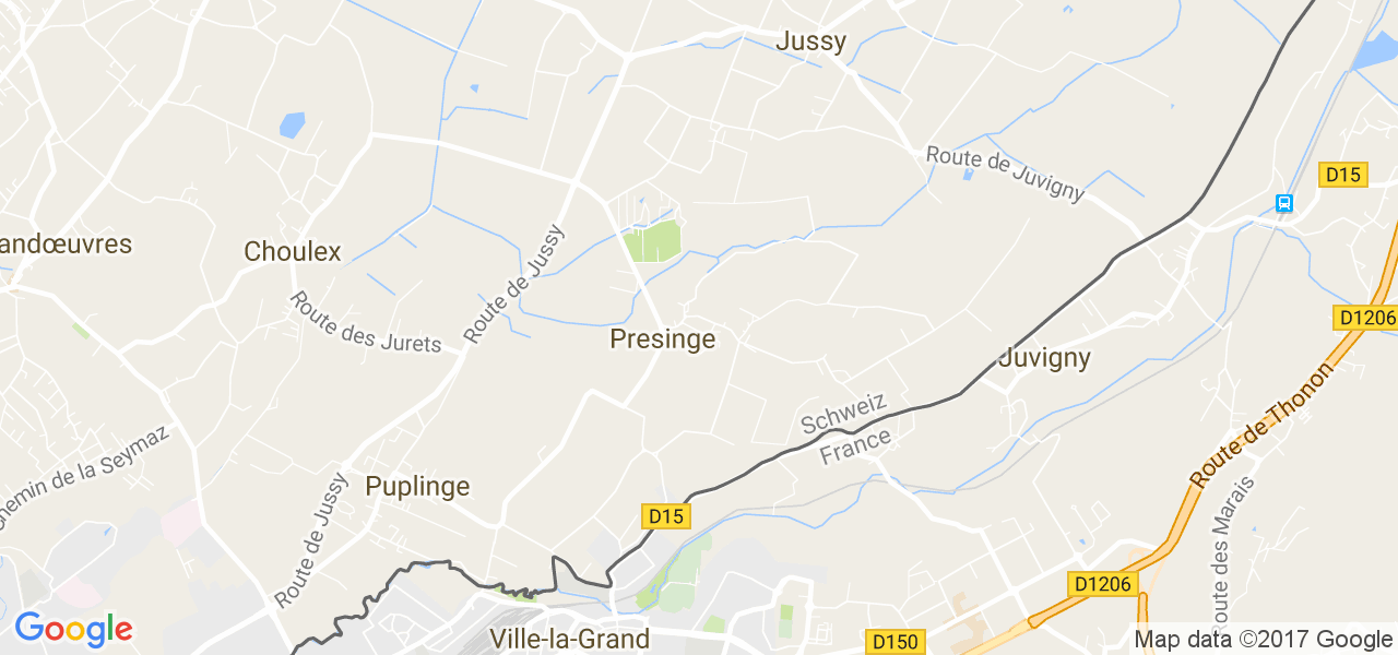 map de la ville de Presinge