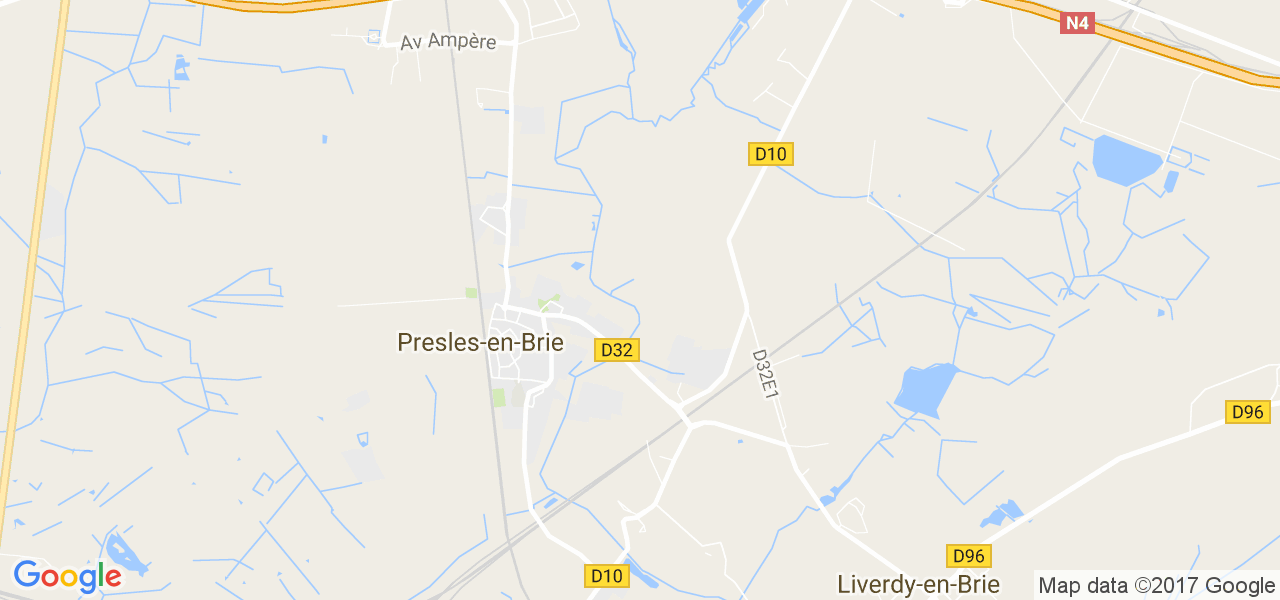 map de la ville de Presles-en-Brie