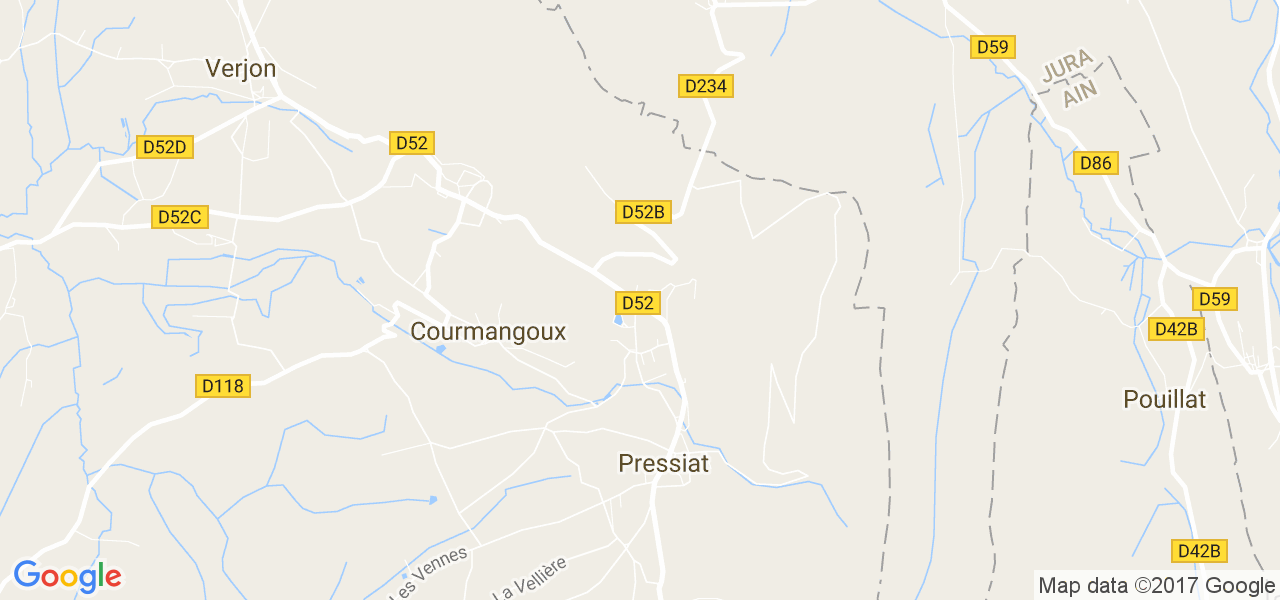 map de la ville de Pressiat