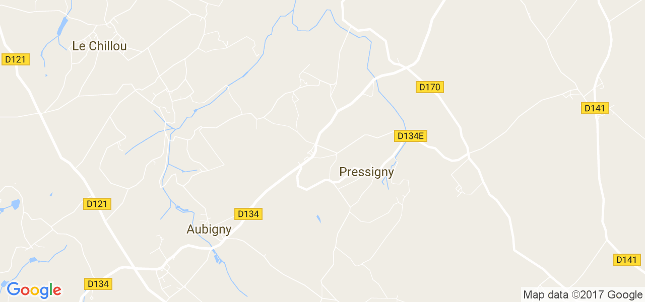 map de la ville de Pressigny