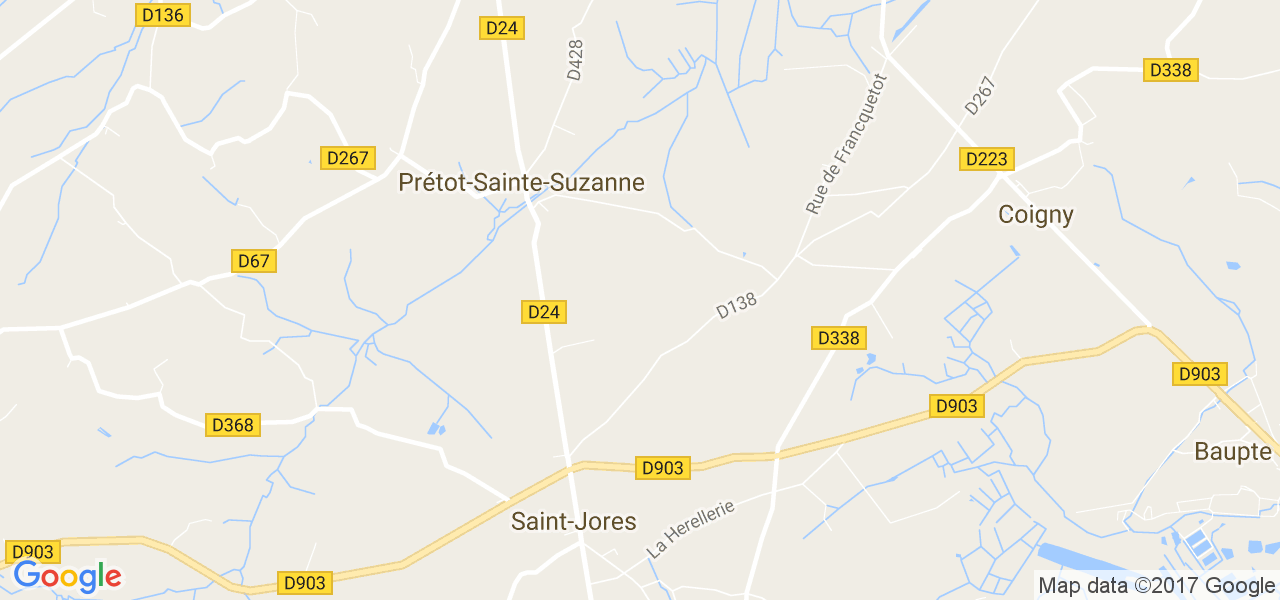 map de la ville de Prétot-Sainte-Suzanne