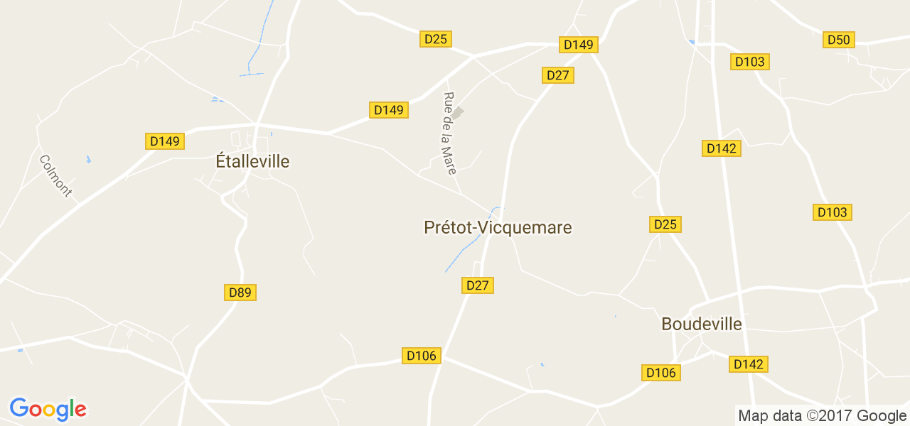 map de la ville de Prétot-Vicquemare