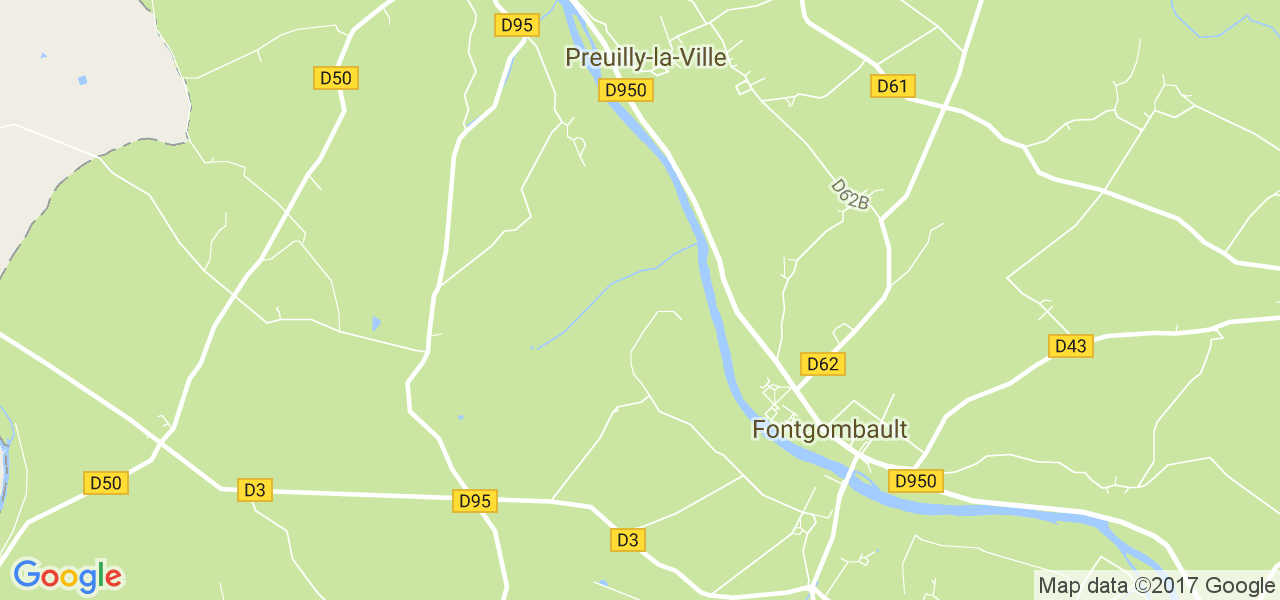 map de la ville de Preuilly-la-Ville