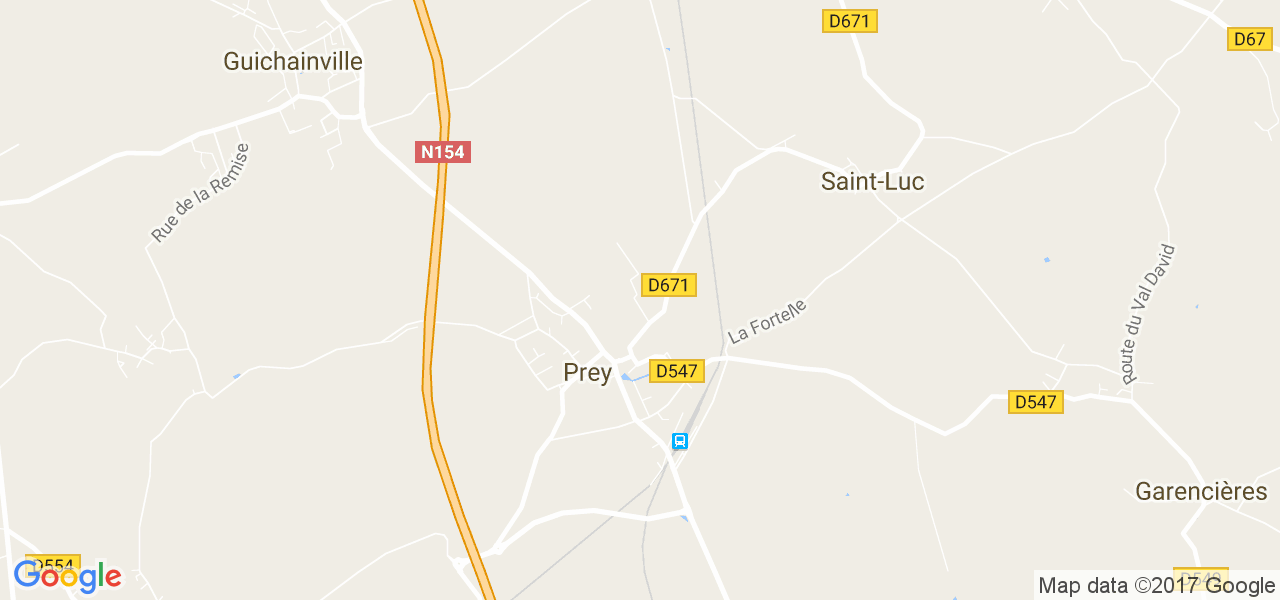 map de la ville de Prey