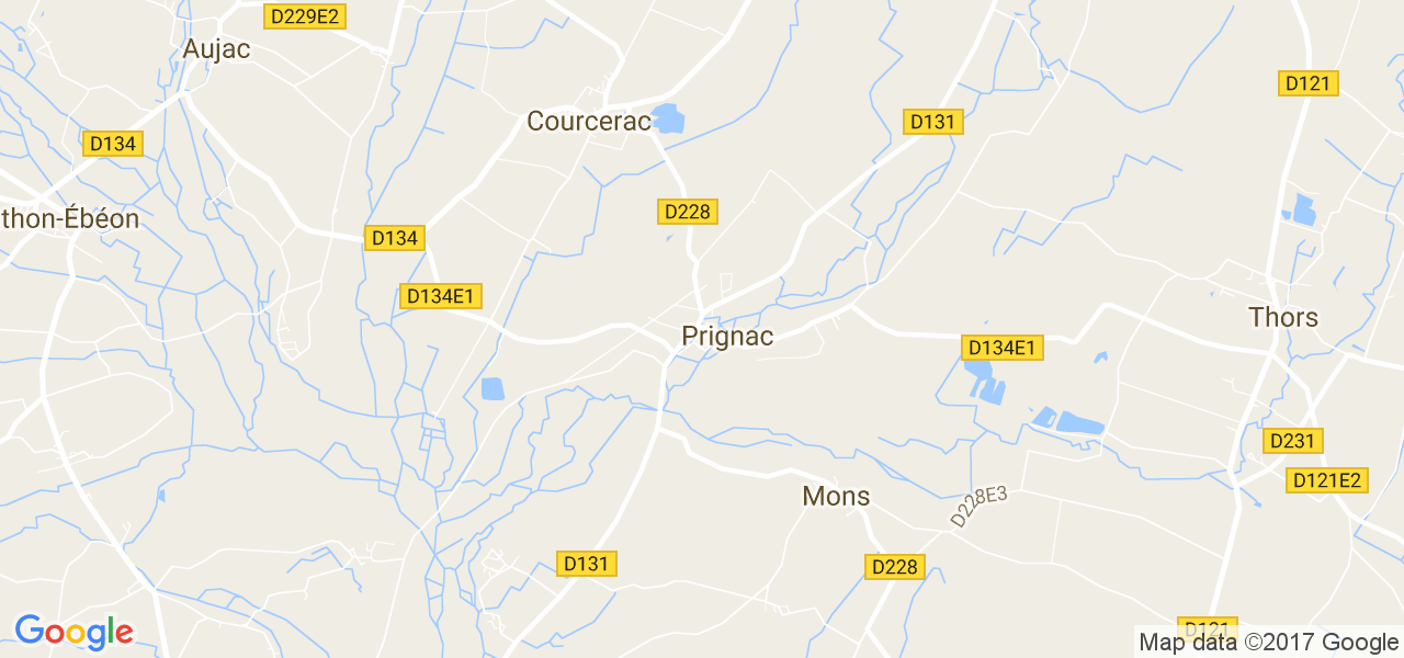 map de la ville de Prignac