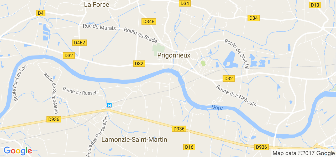 map de la ville de Prigonrieux