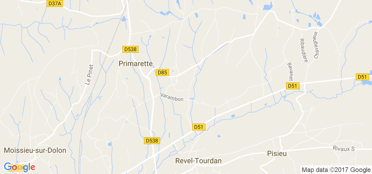 map de la ville de Primarette