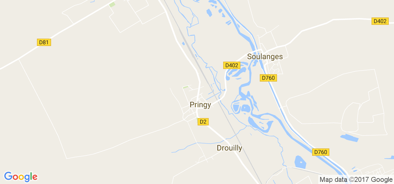 map de la ville de Pringy