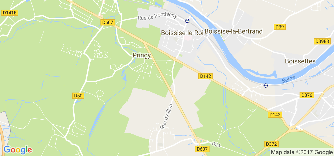 map de la ville de Pringy