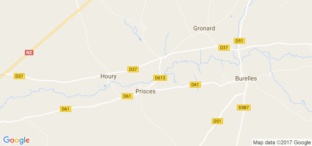 map de la ville de Prisces