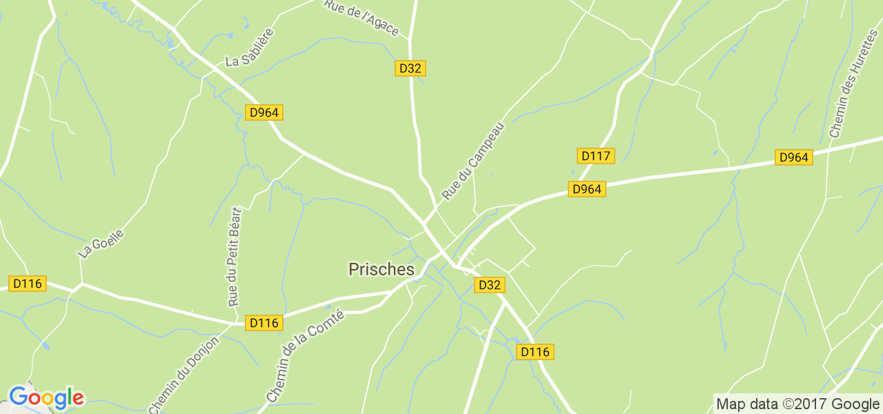 map de la ville de Prisches