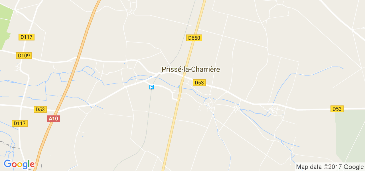 map de la ville de Prissé-la-Charrière