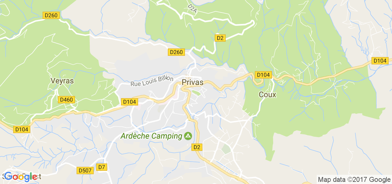 map de la ville de Privas