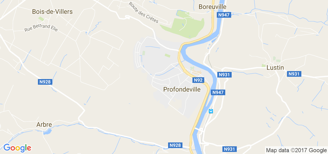 map de la ville de Profondeville