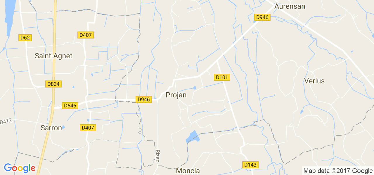 map de la ville de Projan