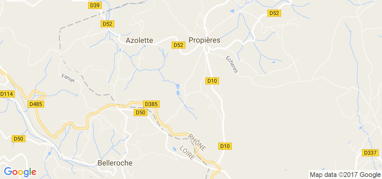 map de la ville de Propières