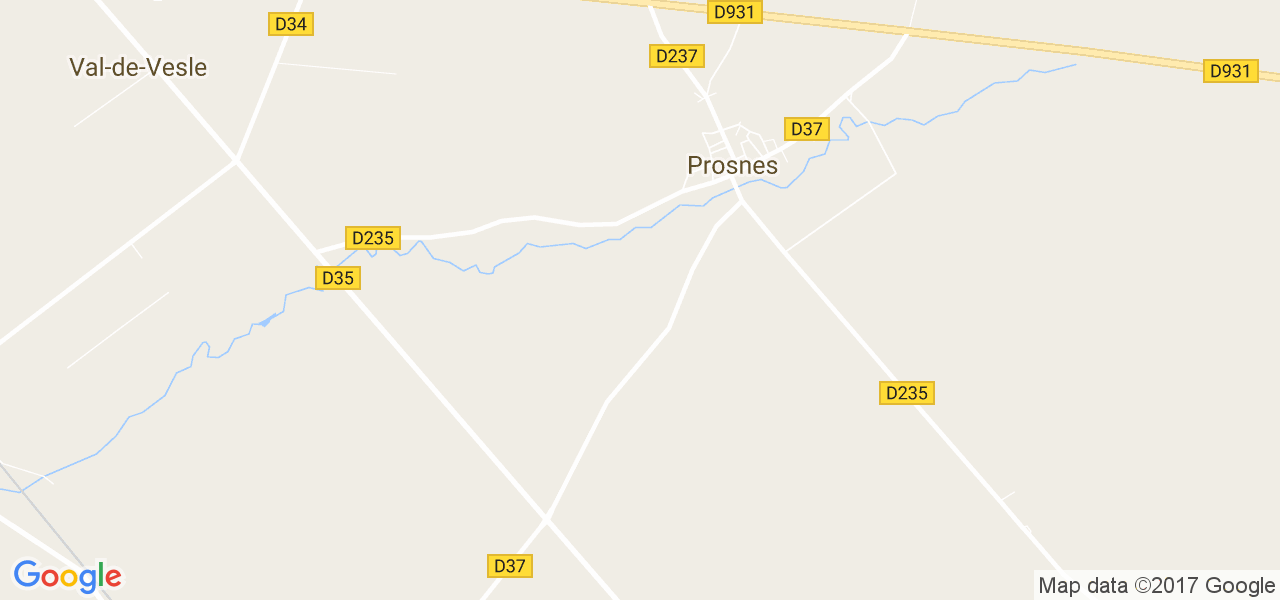 map de la ville de Prosnes