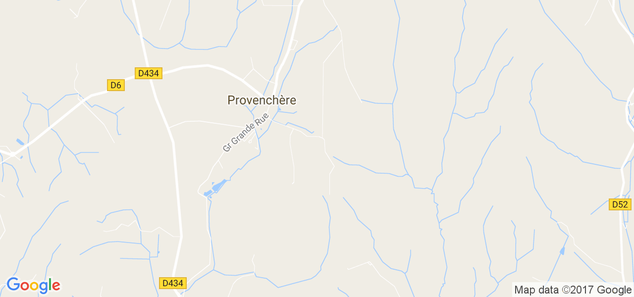 map de la ville de Provenchère