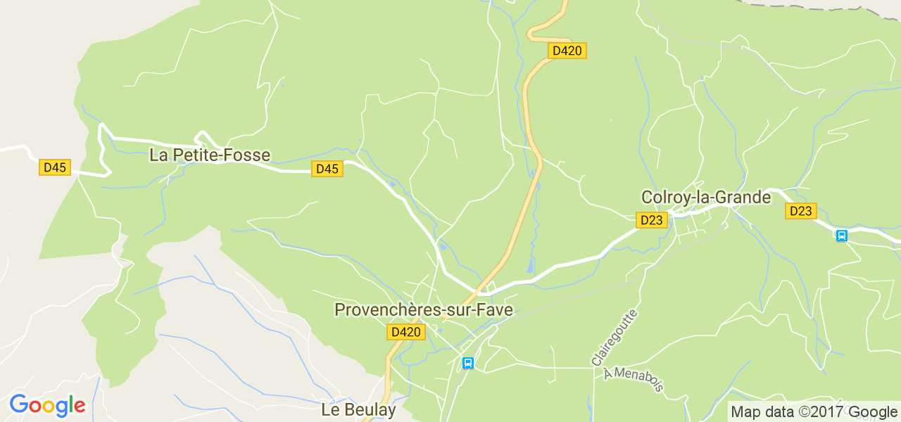 map de la ville de Provenchères-sur-Fave