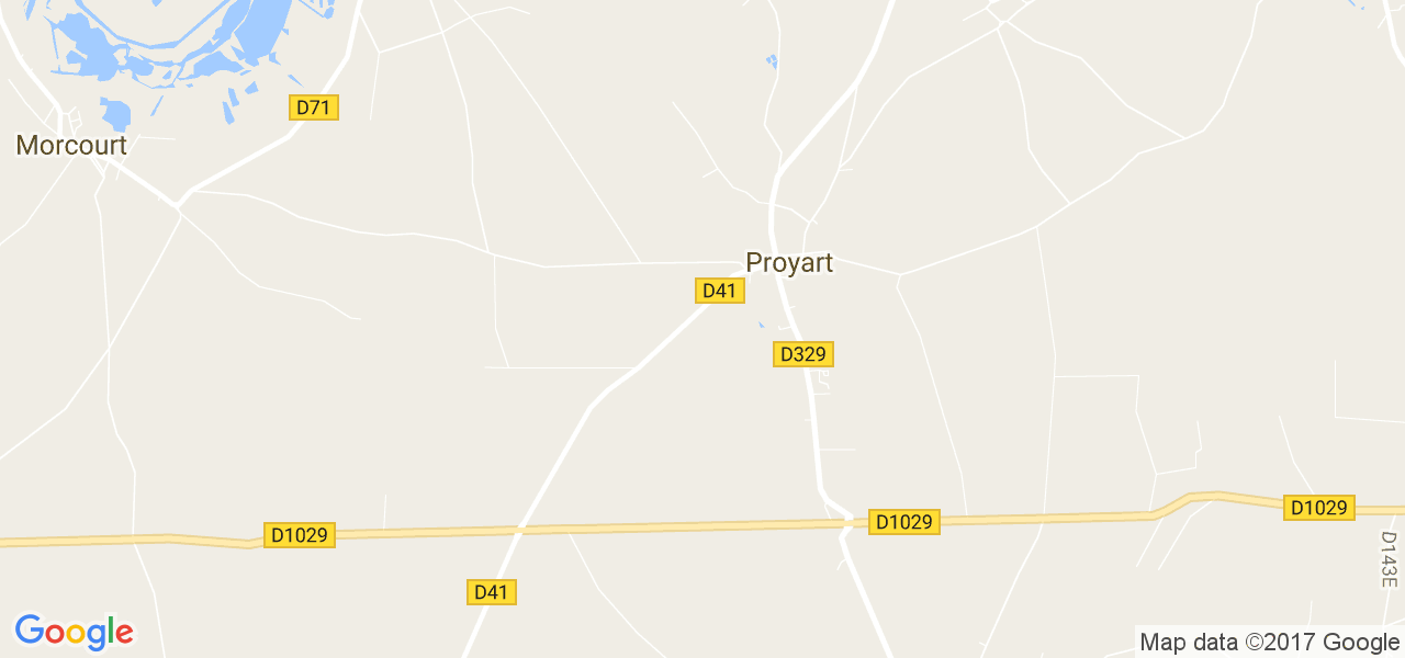 map de la ville de Proyart