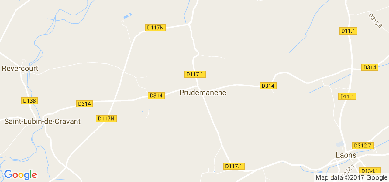 map de la ville de Prudemanche